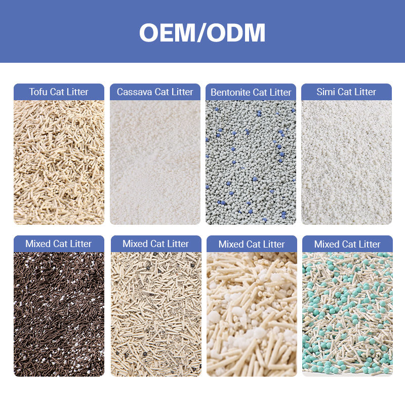 Cat litter OEM packaging and product grid for customization discussion
