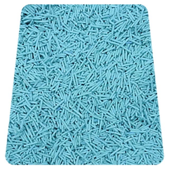 Blue colored cat litter granules
